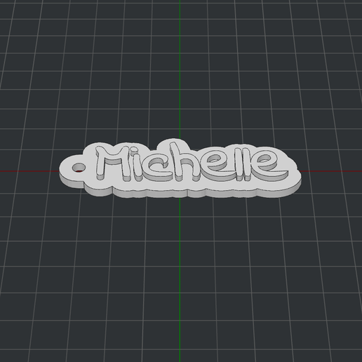 keychain michelle  michelle keychain  3D print model - Mito3D
