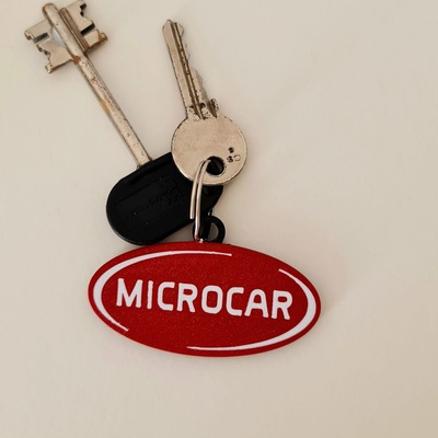 keychain microcar i keychains logo brand moto bike motor design art symbol multicolor car gift brands 3d print model - Mito3D