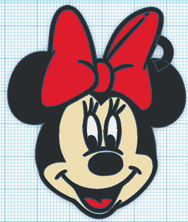 Schlüsselbund Minnie mickey Disney 3d print model - Mito3D