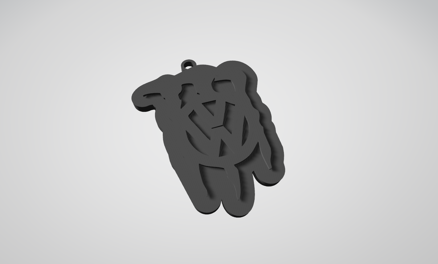 keychain monster vw 3D print model - Mito3D