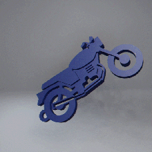 anahtarlık motosiklet 3 3d print model - Mito3D