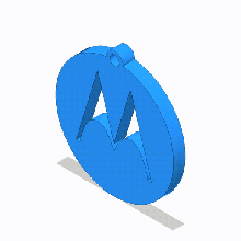 llavero motorola artilugio logo teléfono smartphone 3d print model - Mito3D
