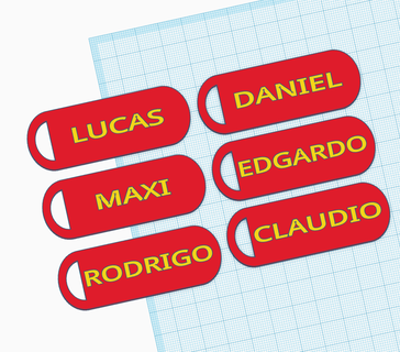 keychain name claudio customized 3d print model - Mito3D
