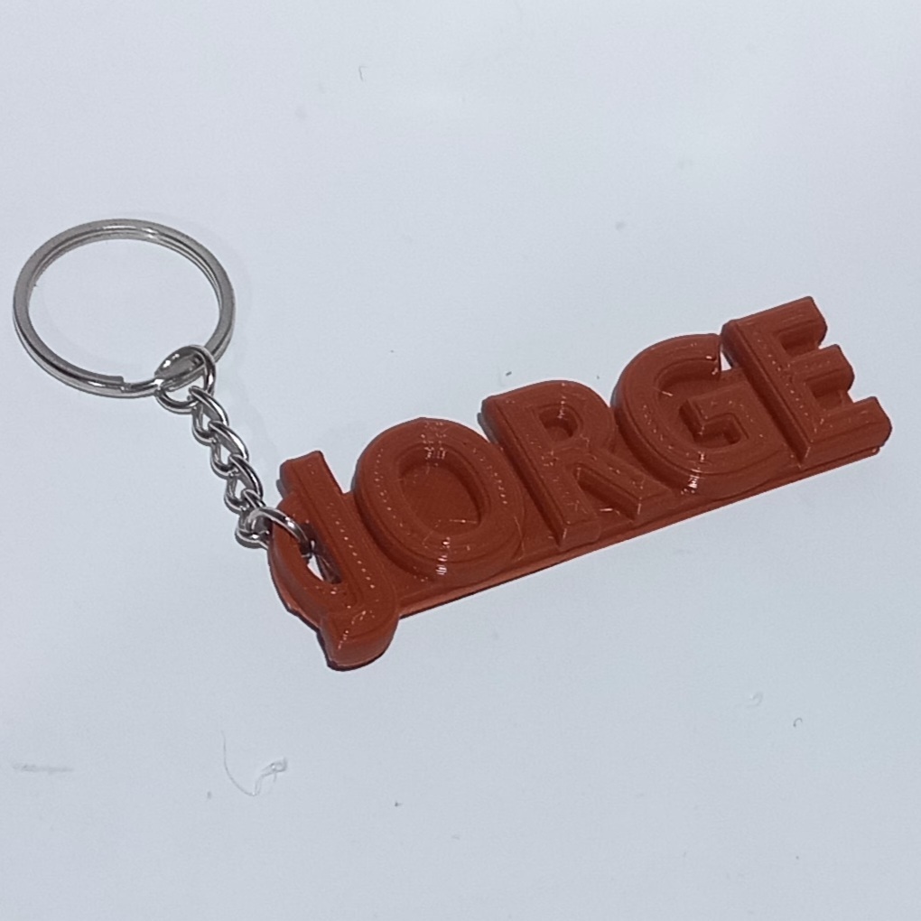 keychain name jorge customized 3D print model - Mito3D