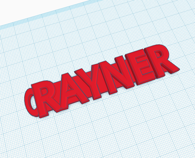keychain name rayner 3d print model - Mito3D
