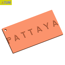 keychain pattaya fashion gift tool tum cults summer travel 3d print model - Mito3D