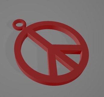 keychain peace symbol pease gift idea key ring ukraine bag tag minimalist stylish elegant 3d print model - Mito3D