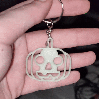 keychain pendant ornament pumpkin halloween keycchain casket dead rip day pumkin zombie monster 3d print model - Mito3D