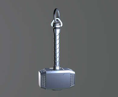 keychain pendant thor hammer file stl model 3d print martello di portachiavi ciondolo 3d print model - Mito3D