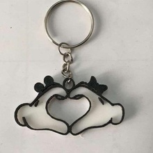porte clés pendentif Saint Valentin journée art amoureux l'amour cœur Mikey 3d print model - Mito3D