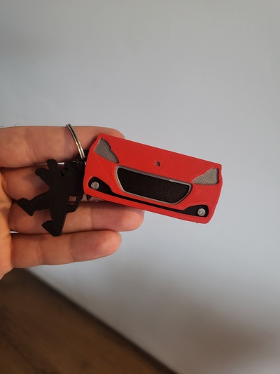 porte clés peugeot 208 chariot auto voiture gt gti 3d print model - Mito3D