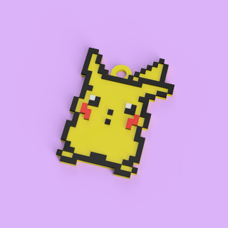 llavero Pikachu 8 bits 3d print model - Mito3D