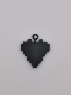 porte clés pixel cœur cadeau idée clé bague amoureux sac marque l'amour minimaliste élégant art joueur symbole organe 3d print model - Mito3D