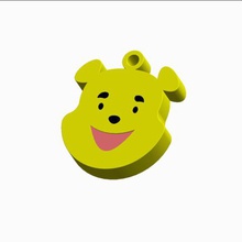 keychain de winnie l'ourson la mode cadeau outil l'ours gratuit jouet les enfants 3d print model - Mito3D