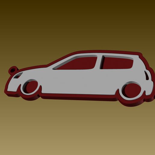 chaveiro renault clio auto carros chave 3D print model - Mito3D