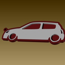 keychain renault clio auto cars key chain 3d print model - Mito3D