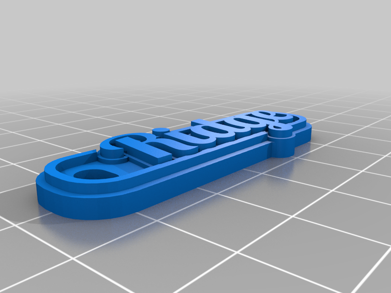 porte clés crête personnalisé 3D print model - Mito3D