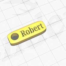anahtarlık Robert moda seyahat 3d print model - Mito3D