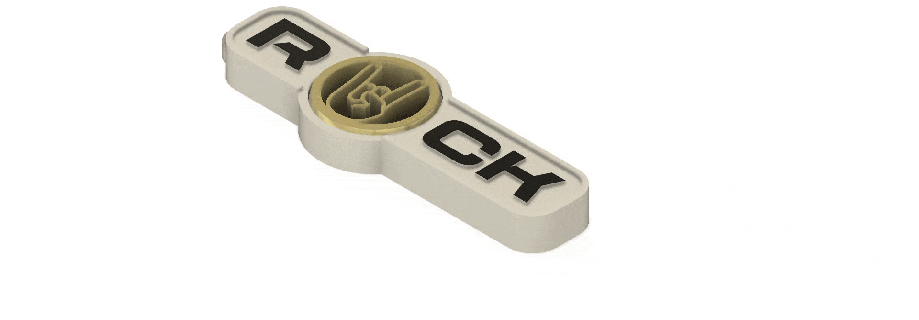 keychain rock n' roll gyroscope antistress art car sport toy 3d print model - Mito3D