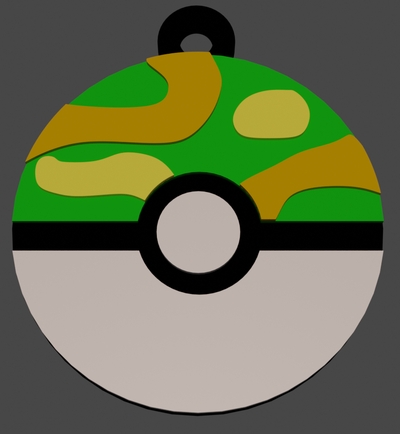 anahtarlık safari topu pokemon pokeball 3d print model - Mito3D