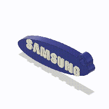 llavero Samsung artilugio smartphone teléfono reloj logo tv marca tableta 3d print model - Mito3D