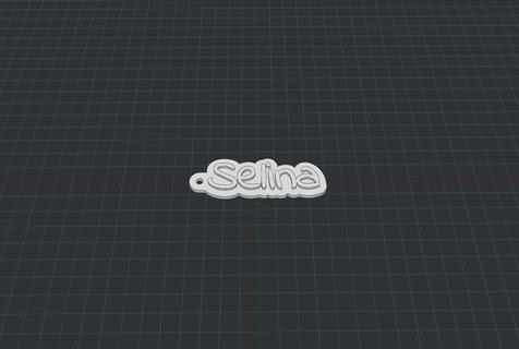 keychain selina name 3d print model - Mito3D