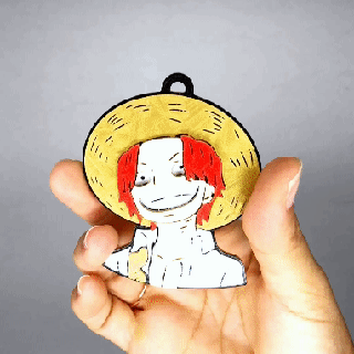 keychain shanks one piece - chaveiro Art fun cool onepiece decoration kawaii anime acessorie 3d print model - Mito3D