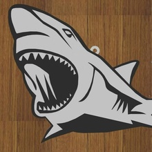 keychain shark 3d print model - Mito3D