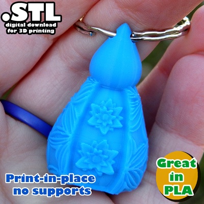 keychain shiva stl print in place no support jewelry keychains diy nosupport printinplace pla 3djoy cute 3d print model - Mito3D