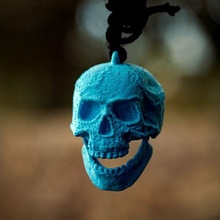 keychain skull articulated jaw 3d print model - Mito3D
