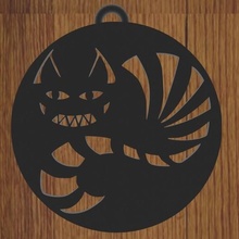keychain smiling cat 3d print model - Mito3D
