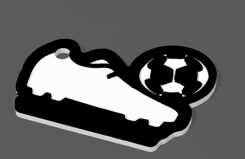 keychain soccer booty shoe keychan keyring 3d print model - Mito3D