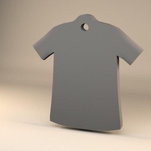 Schlüsselanhänger Fußball-t-shirt Mode low poly 3d print model - Mito3D