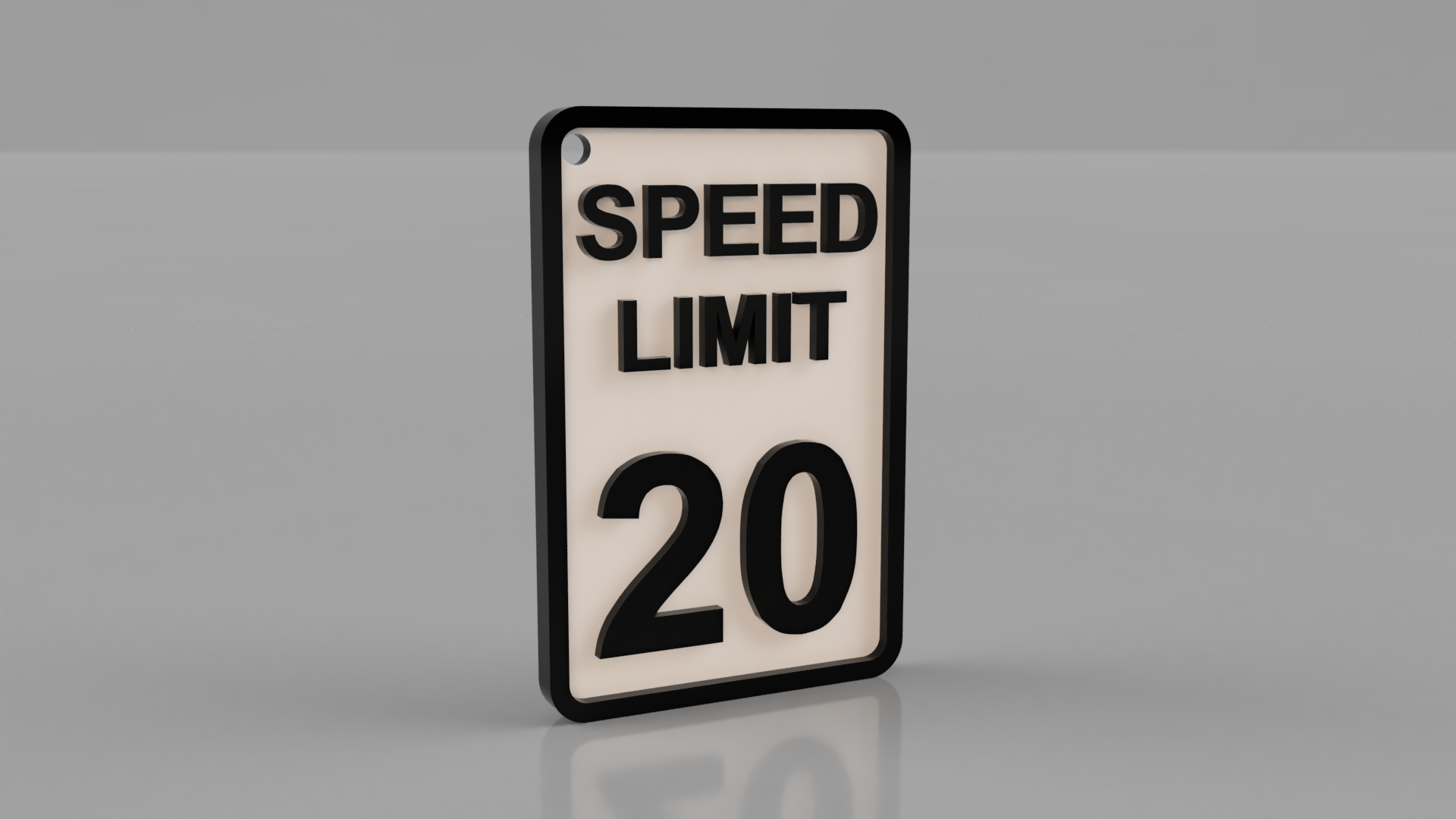 portachiavi velocità limite piatto Uniti d'America EUA 3dmodel 3D print model - Mito3D