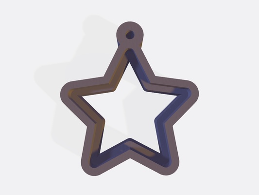keychain star jewelry 3d printing gift stylish unique practical 3d print model - Mito3D