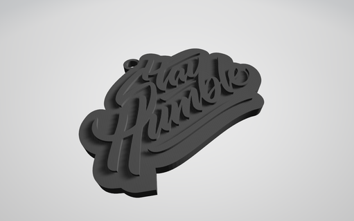 keychain stay humble 3d print model - Mito3D