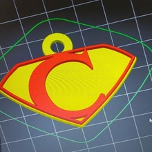 keychain superman 3d print model - Mito3D