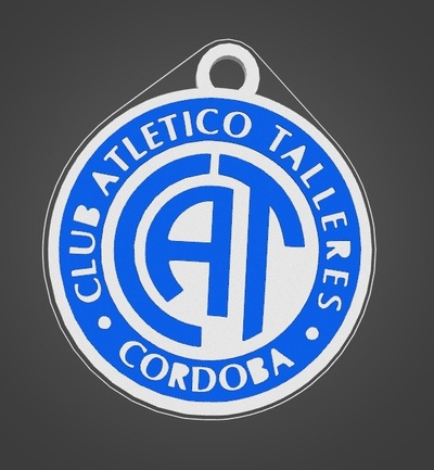 keychain talleres cordoba coat of arms soccer sport shield workshops 3d print model - Mito3D