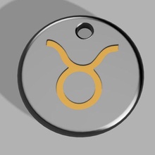 keychain taurus jewelry key ring astro bull 3d print model - Mito3D