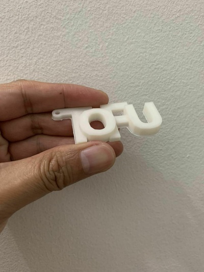chaveiro tofu 3d print model - Mito3D