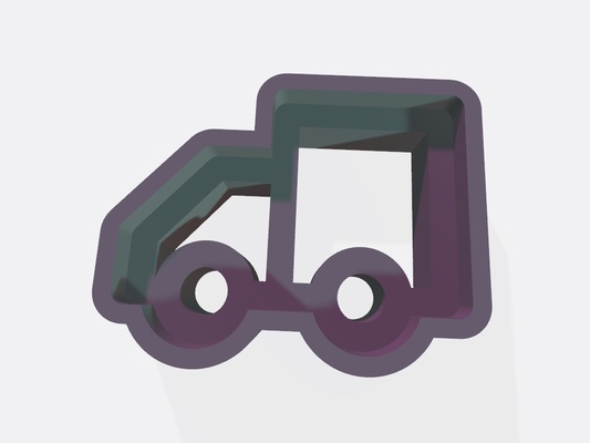 porte clés camion 3d impression cadeau élégant unique pratique 3d print model - Mito3D