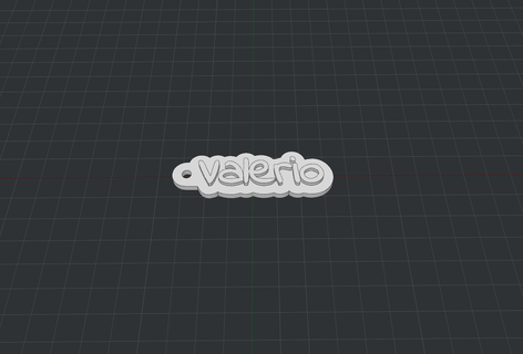 keychain valerio 3d print model - Mito3D