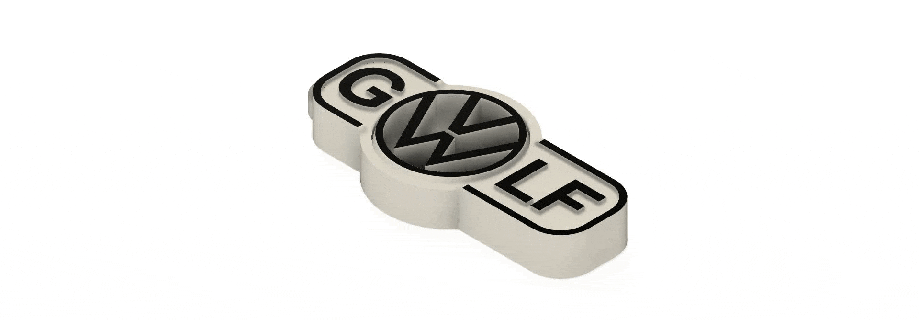 Schlüsselbund Volkswagen Golf Gyroskop Anti Stress Wagen Sport Kunst 3d print model - Mito3D