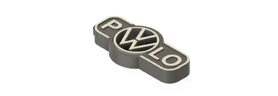 llavero Volkswagen polo giroscopio anti estrés Arte coche vehiculo deporte 3d print model - Mito3D