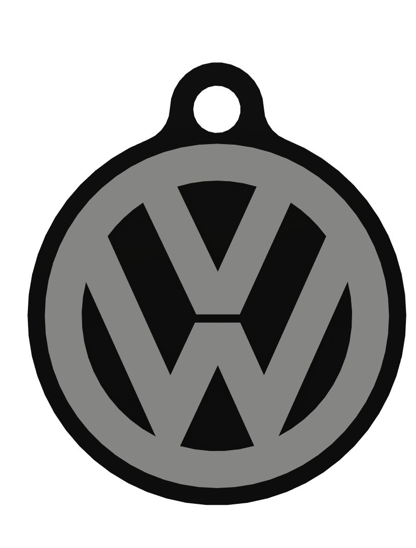 llavero vw Volkswagen aficionado bicolor Arte llave anillo ams 3D print model - Mito3D