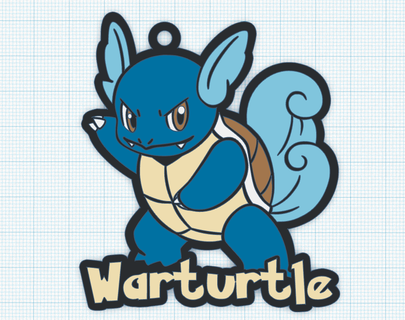 keychain warturtle pok mon 0008 first generation warturtle pokemon keychain 3d adventures design high quality armor aquatic attacks partner impressive daily highlight powerful reliable number 0008 first generation fans collection  3d print model - Mito3D