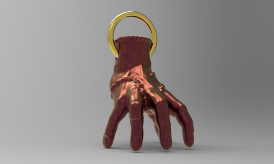 keychain wednesday thing key ring 3d print model - Mito3D