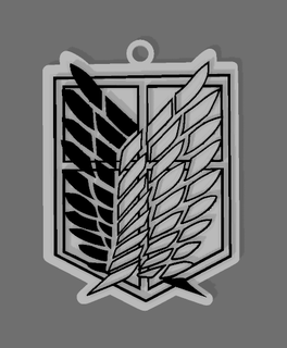 keychain wings freedom - shingeki kyojin aot Jewelry of pending necklace earrings anime attack on titan no ere mikasa levi ackerman 3d print model - Mito3D