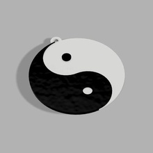 keychain yin yang jewelry key ring 3d print model - Mito3D