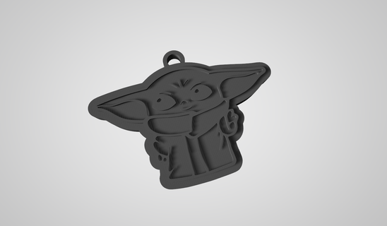 keychain yoda 3d print model - Mito3D